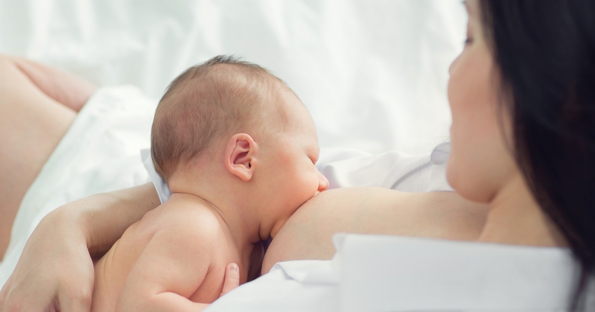 Baby sleeping while sales feeding